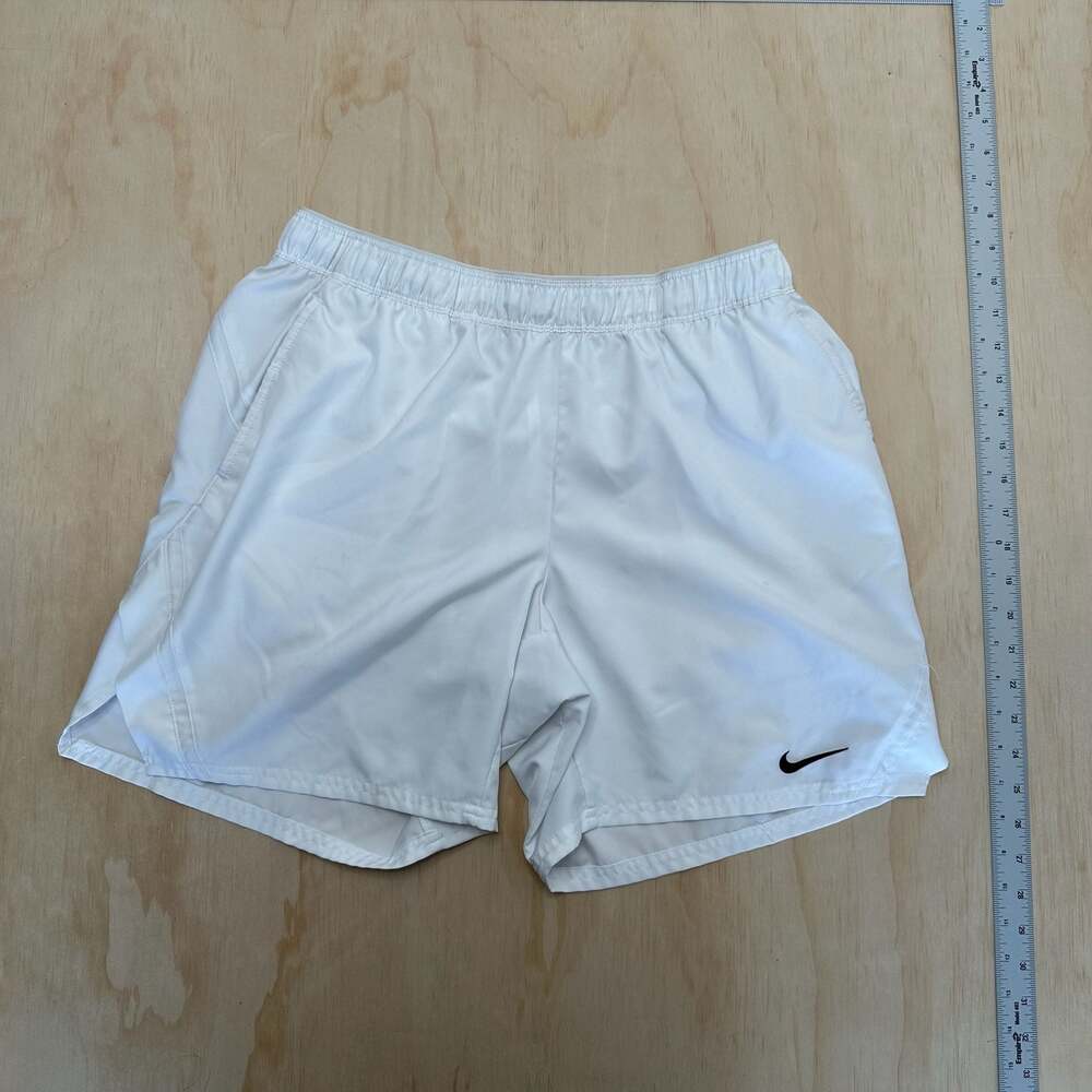 Nike Dri-FIT White Athletic Sports Shorts Size L